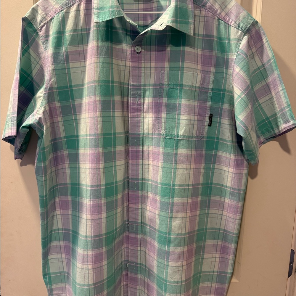 Columbia Plaid Short Sleeve Shirt - L